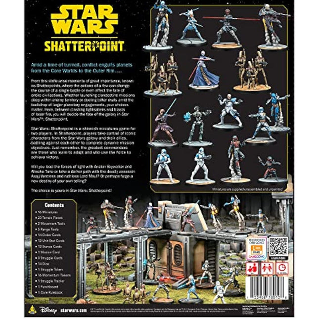 Atomic Mass Games | Star Wars Shatterpoint: Core Set | Tabletop Miniatures Game | Strategy Game | Ages 14+ | 2 Players | 90 Minutes Playing Time