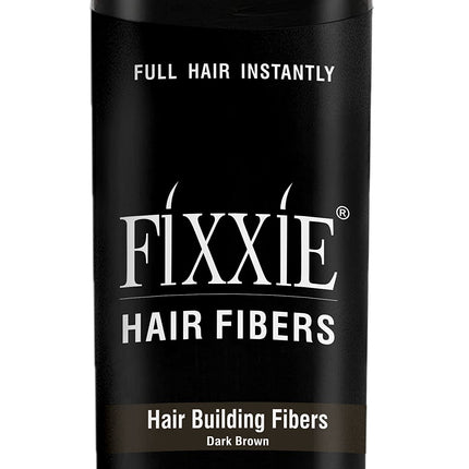 FIXXIE Hair Fibres DARK BROWN for Thinning Hair 27.5g Bottle, Hair Fibre Concealer for Hair Loss for Men and Women, Naturally Thicker Looking Hair