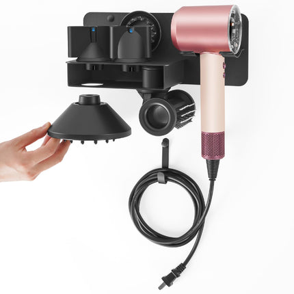 MidingChai Hair Dryer Holder, Hairdryer Holder Wall Mounted for Dyson, Hair Dryer Holder Compatible with Dyson Supersonic Nural, Metal Hair Dryer