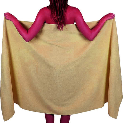 Wholesale Trade Dealz Extra Large Bath Sheet 100 x 200 cm Super Jumbo Big Bath Sheets Towels Beach Body Wrap XL Bath Towels 600-GSM (Latte)
