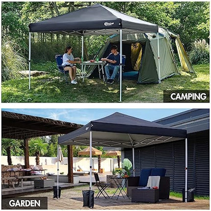 PORTAL Pop up Gazebo 2.5m x 2.5m Heavy Duty Commercial Grade Instant Event Shelter Garden Canopy Outdoor Camping Gazebo 1000mm Water Resistant Sun Shade Shelter Fire Retardant for Hot Tub Beach