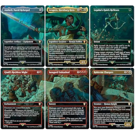 Magic: The Gathering The Lord of the Rings: Tales of Middle-earth Scene Box - Aragorn at Helm’s Deep (6 Scene Cards, 6 Art Cards, 3 Set Boosters + Display Easel)