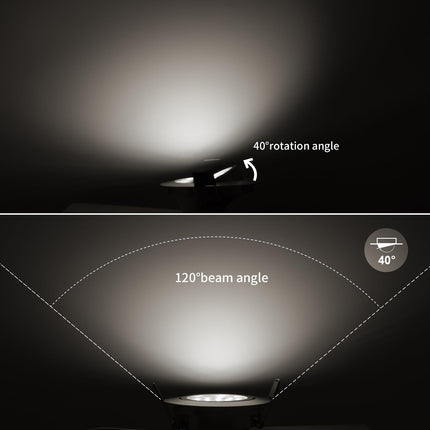 Wondlumi 6X 5W Recessed Ceiling Lights Ultra Slim Spotlight LED Downlights for Ceiling Brushed Chrome Down Light Cool White 240V, Cutout 65-80mm