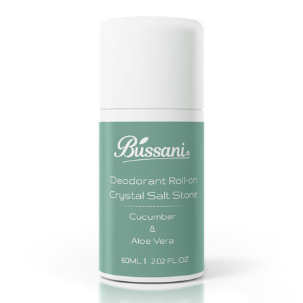 Bussani Natural Kids Deodorant Roll-On ? Cucumber & Aloe Vera Scent ? Aluminum-Free, Crystal Salt Stone, Gentle on Skin ? for Boys, Girls, Teens, and