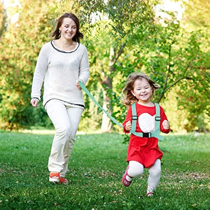 AOMIG Baby Reins, Baby Walking Reins and Toddler Safety Harness, Dinosaur Baby Reins Safety Leash for Toddlers Boys and Girls (Green)