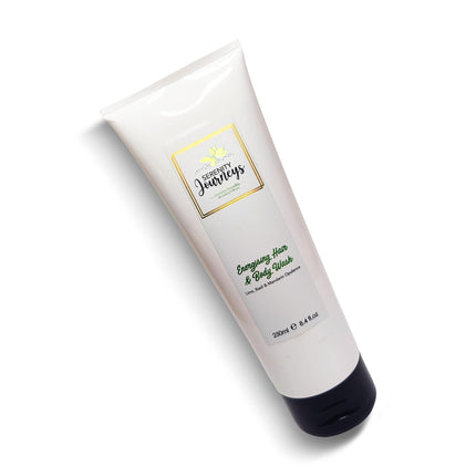 Serenity Journeys Energising Hair & Body Wash ? Lime, Basil & Mandarin | Vegan, SLS-Free | 2-in-1 Hydrating Shower Gel for Women & Men, 250ml