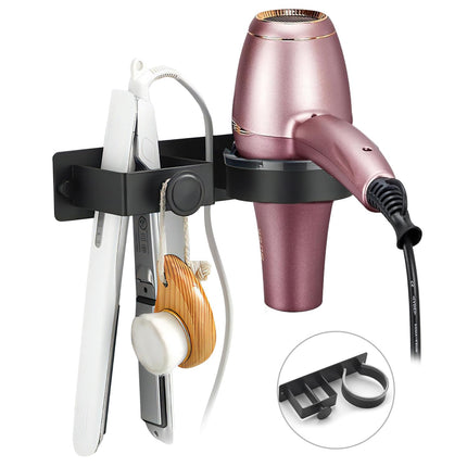 JINYJIA Hair Dryer Holder, No Drilling, Straightener Holder, Stainless Steel, Hair Dryer and Straightener Holder, Hair Dryer Holder, Wall No Drilling,