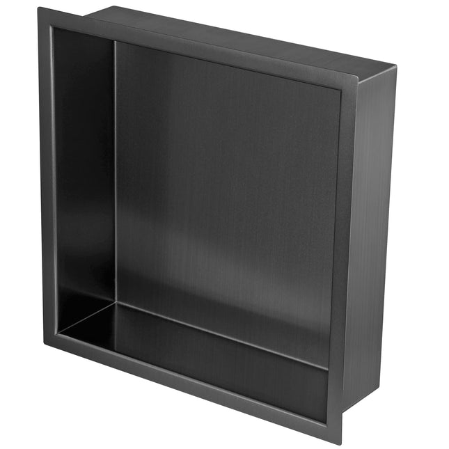 Skelang Shower Niche 304 Stainless Steel, 30?30cm Shower Recessed Shelf, Insert Bathroom Storage for Shampoo, Soap, Toiletries