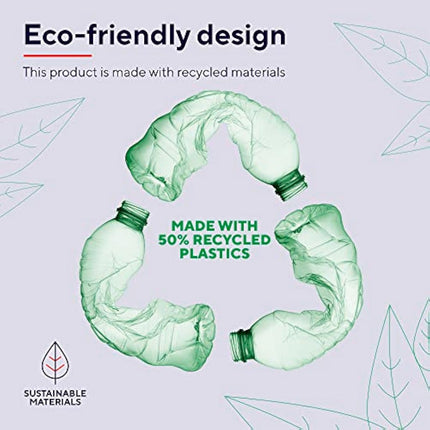 Trust Fyda Rechargeable Wireless Mouse Made With Recycled Materials, 800-2400 DPI, 6 Buttons, Thumb Rest, Comfort Cordless Ergonomic Mouse for Laptop, PC, Mac, Work, Home Office - Black