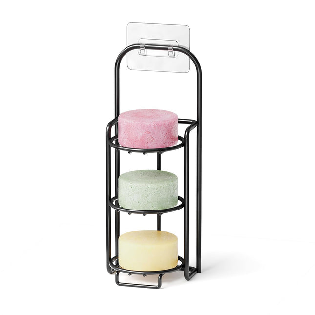 SpaceAid 3 Tier Shampoo Bar Holder for Shower, Self Draining Soap Bar Holders Caddy for Bathroom Wall and Kitchen Sink, Shampoo Bar Dish Rack,