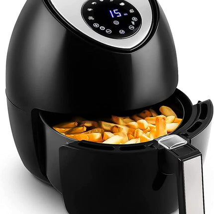 Air Fryer, Uten Air Fryers Oven, 4.5L Oil Free Fryer with Detachable Basket, Timer and Fully Adjustable Temperature Control for Healthy Oil Free & Low