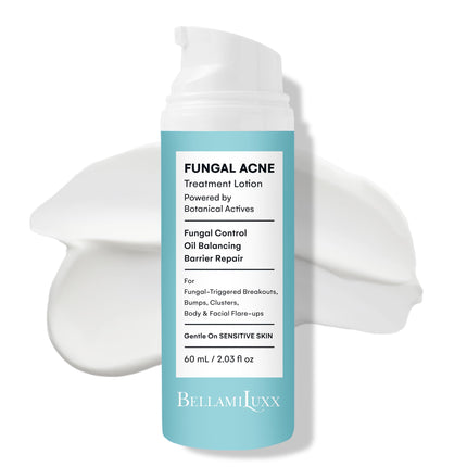 BellamiLuxx Fungal Acne Treatment Lotion: Effective Face & Body Pimple Cream for Bumps, Clusters, Itch & Redness ? Fungal Prone Skin Acne Treatment