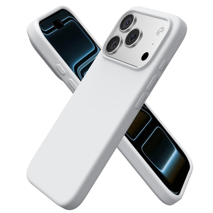 ORNARTO Compatible with iPhone 17 Pro Case 6.3", Slim Liquid Silicone 3 Layers Full Covered Soft Gel Rubber 17 Pro Phone Cases Cover 6.3 inch-Light