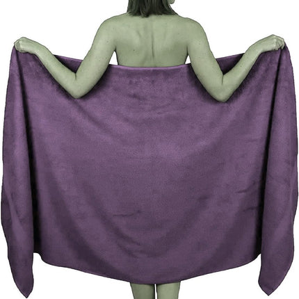 Wholesale Trade Dealz Extra Large Bath Sheet 100 x 200 cm Super Jumbo Big Bath Sheets Towels Beach Body Wrap XL Bath Towels 600-GSM (Purple)