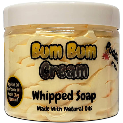 Whipped Soap Body Wash - 150g - Natural Oils and Butters - Various Scents - Vegan Friendly - Puddle of Wax - Made in the UK (Bum Bum Cream)