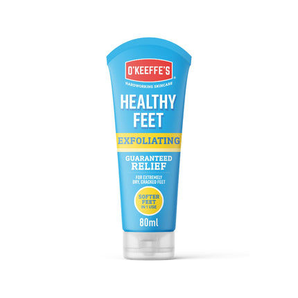 O'Keeffe's Healthy Feet Exfoliating Tube, 80ml ? Foot Cream for Very Dry Skin, Cracked Heels and Feet | Softer Feet In One Use