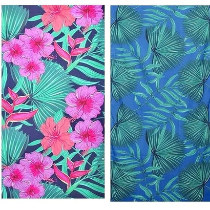 2 Pack Premium Microfibre Beach Towels for Adults Extra Large, 190 ? 90 cm Quick Drying, Lightweight Beach Towels, Sand Free Microfiber Towels -