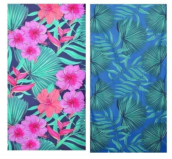 2 Pack Premium Microfibre Beach Towels for Adults Extra Large, 190 ? 90 cm Quick Drying, Lightweight Beach Towels, Sand Free Microfiber Towels -