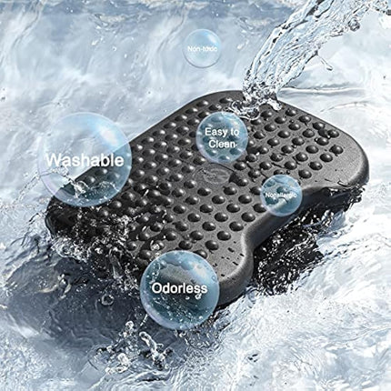 HUANUO Adjustable Under Desk Footrest, Foot Rest for Under Desk at Work with Massage, Foot Stool with 3 Height Position & 30 Degree Tilt Angle Adjustment for Home, Office