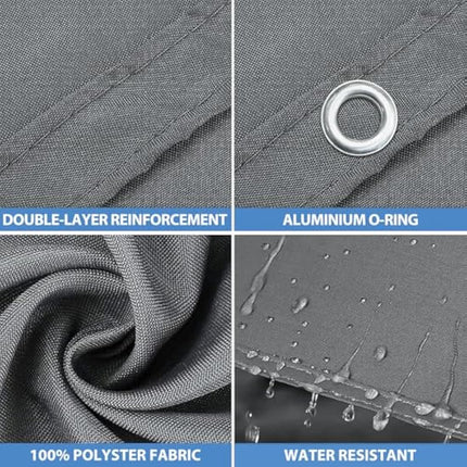 IMSGVIFO Awning Waterproof with Eyelets, UV Protection Sun Protection, Weather Protection, Weather Resistant, Parasol Awning for Patio Roof, Balcony, Conservatory, Swimming Pool, Dark Grey, 4 x 4 m
