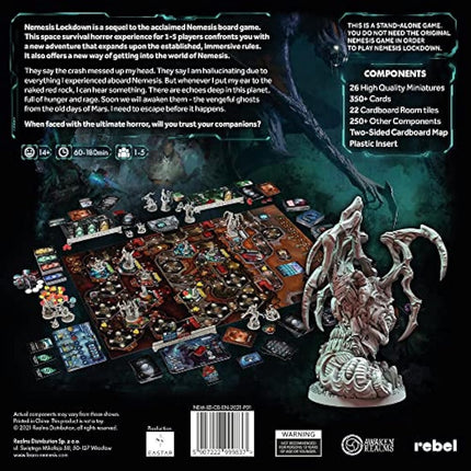 Awaken Realms, Nemesis, Lockdown, Board Game, Ages 14+, 1-5 Players, 90-180 Minutes Playing Time, Multicolor