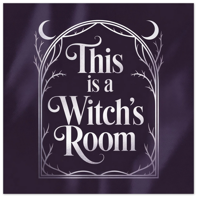 Witch’s Room Territory Marker Print (30×30 cm / 12×12″) – Bold Witchy Wall Art
