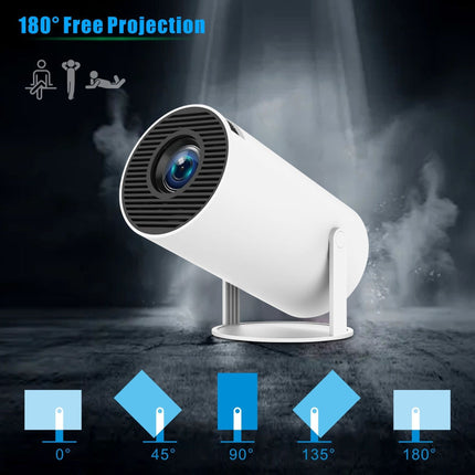 HY300 Pro Mini Projector - 1080P HD Portable Home Theater Projector with Android OS | Compact Cinema Projector for Movies & Gaming