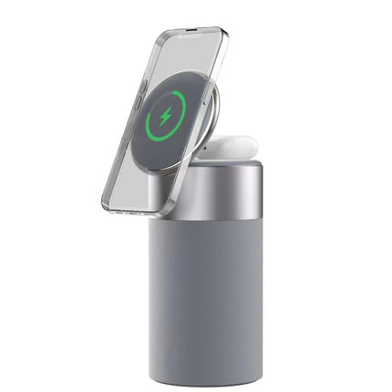 3-in-1 Wireless Charging Station with Bluetooth Speaker & LED Lamp | iPhone AirPods Charger