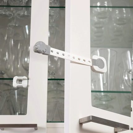 Dreambaby Twist 'N Lock Multi-Purpose Safety Latch Polybag Pack of 6 - White & Grey