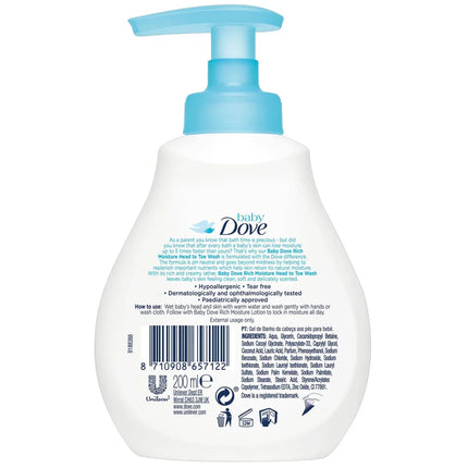 Dove Baby Rich Moisture Head to Toe Wash 200ml