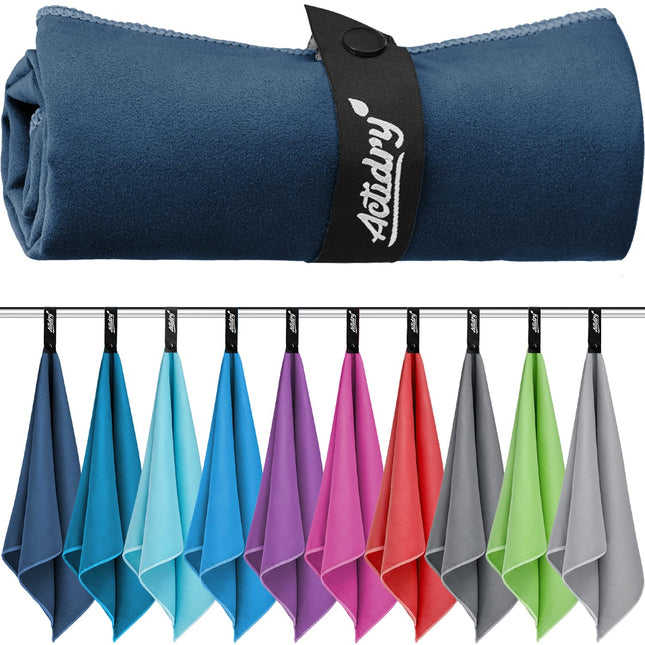 Actidry Microfiber towel - XL/L/M - 10 colors - light, quick-drying, highly absorbent - gym, sport, fitness, hiking, camping, yoga, hair, kids towels,