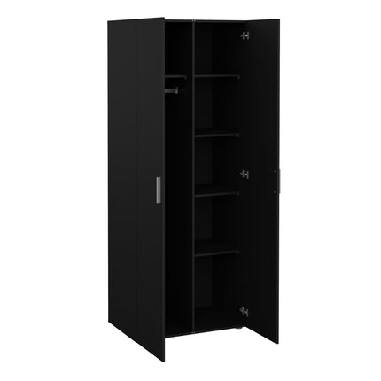 Pepe Wardrobe with 2 Doors in Black