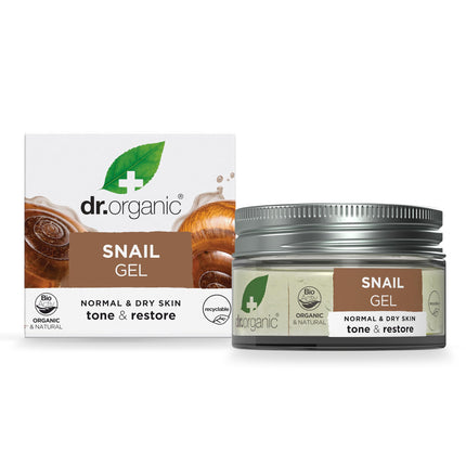 Dr Organic Snail Gel, Healthy-Aging, Moisturising, Mens, Womens, Normal & Dry Skin, Natural, Vegetarian, Cruelty-Free, Paraben & SLS-Free, Organic,