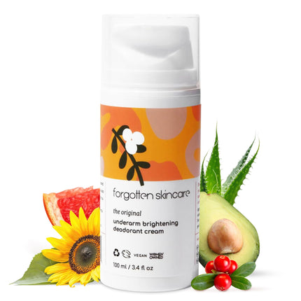 Forgotten Skincare The Original Whitening Deo Cream for Dark Armpits, Body Odor Removal for Women and Men, Treatment for Ingrown Hair, Vitamin C and
