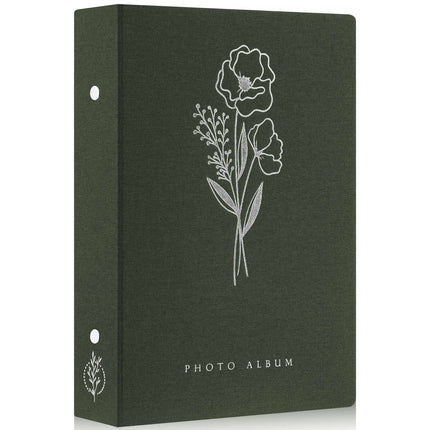 Lanpn Photo Album 6x4 Slip in, Linen 300 Pockets Photo Book Holds Landscape Only 10x15cm Picture Green