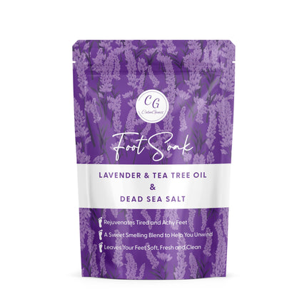 CalmGenix Foot Soak with Lavender Essential Oil & Dead Sea Salt | Helps Treat Nail Fungus & Athletes Foot, Foot Spa Bath | Foot Moisturiser &