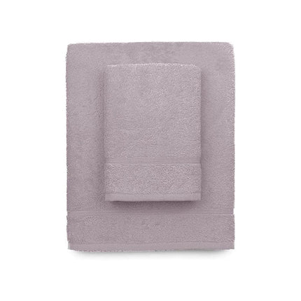 zer0bed, Lilac Bath Towels, Set of 2 Bath Towels, Face Towel, Bidet Towel, Plain Colour, Lilac, 100% Cotton, Set of 2