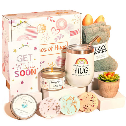 Birthday Pamper Gifts for Women - Happy Hamper Basket for Her, Unique Pamper Box Gifts Ideas for Female, Ladies Presents for Mum Wife Family Best