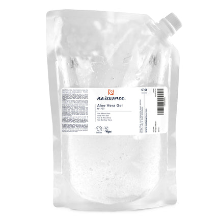 Naissance Aloe Vera Gel (No. 707) 870g - Eco, Refill Pouch - Cooling, Soothing and Moisturising, Aftersun For All Skin Types, Face, Body and Hair -