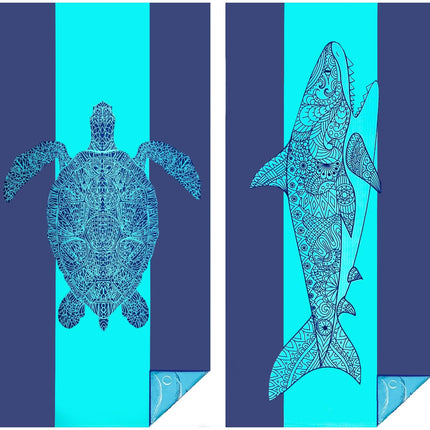 Beach Towel Microfibre for Adults 2 Pack Towels Microfiber Quick Dry Extra Large Lightweight Sand Free Travel Holiday Gym Essentials Women Men Family