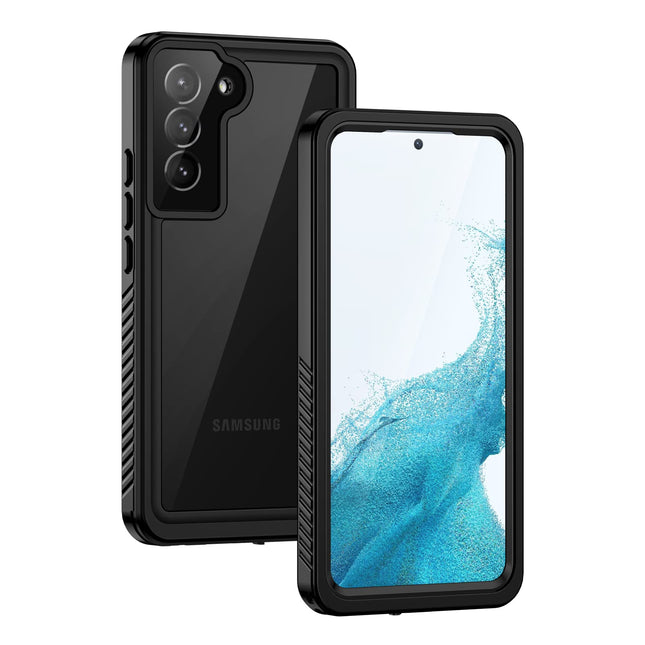 Lanhiem for Samsung S22 5G Case, Waterproof Galaxy S22 Cover Dustproof Shockproof Case with Built-in Screen Protector, Full Body Underwater Protective