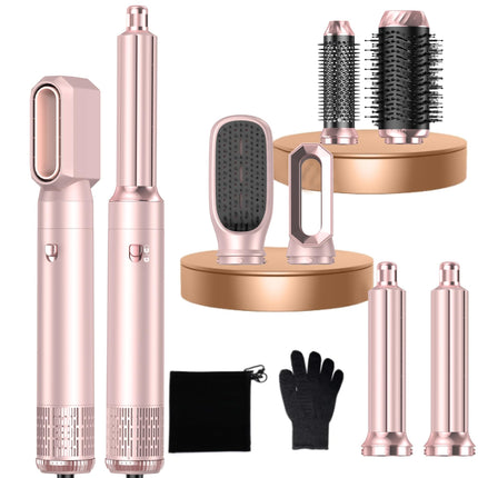 Airbrush Hair Styler MogaWave 6 in 1 Air Styler Pro Hair Multi Styler with Blow Dry Hair Brush, Aircurler, Hair Wrap Curler, for Drying, Curling,