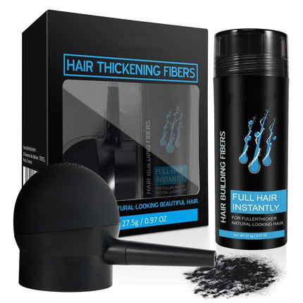 Professional Hair Building Fibers - Fibre Hair Powder Concealer for Men & Women, Dark Brown for Bald Spots & Thinning Hair
