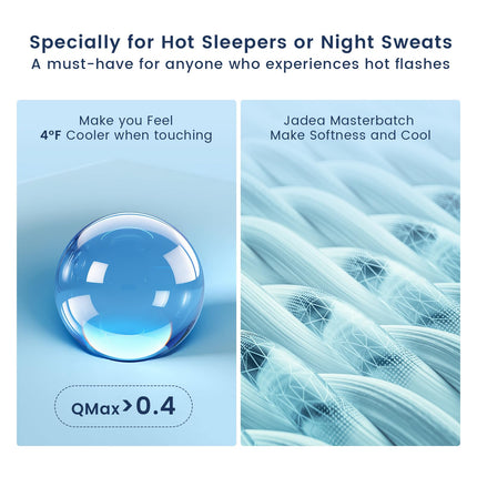 Danctec Cooling Blanket for Night Sweats, Summer Throw for Hot Sleepers, Q-Max>0.45 Cool Fiber for Bed Couch Sofa Travel Adult Kids, Lightweight,
