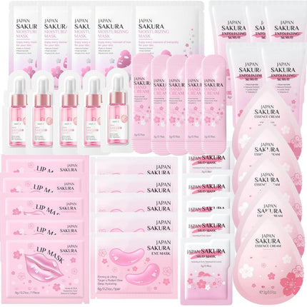 40PCS Pamper Gifts for Women - Teenage Girls Gifts - Skincare Set with Face Mask,Lip Mask, Eye Masks,Face Serum,Face Cream,Hand Cream?Exfoliating