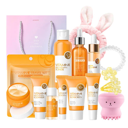 Vitamin C Skincare Set for Teenage Girls Gifts, Girls Pamper Sets for Women, Intensive Moisture Travel Teen Skin Care Sets & Kits, Hydrates,