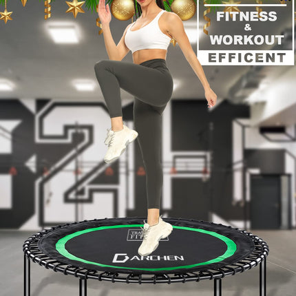 Darchen 200 KG Mini Trampoline for Adults, Indoor Small Rebounder Exercise Trampoline for Workout Fitness for Quiet and Safely Cushioned Bounce, [100