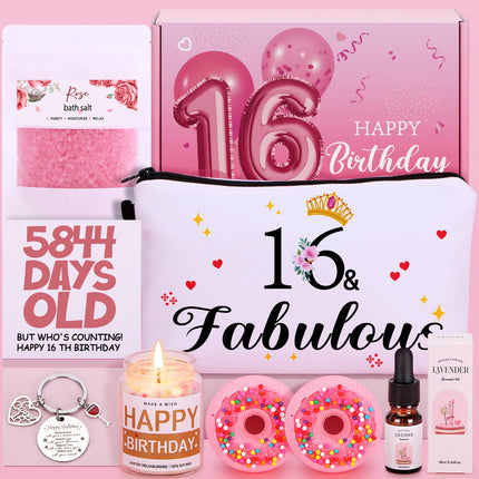 16th Birthday Gifts Girls,16th Birthday Pamper Gifts For Her,16 Year Old Birth Gift for Daughter Sister Friend Granddaughter Niece,16 th Relaxation