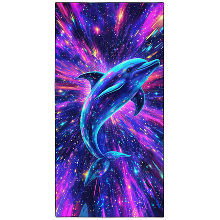 YISUMEI Fantasy Dolphin Beach Towels for Adults Extra Large 180 x 90 cm, Microfibre Lightweight Quick Dry Towel for Swimming Pool Cruise Travel Sports