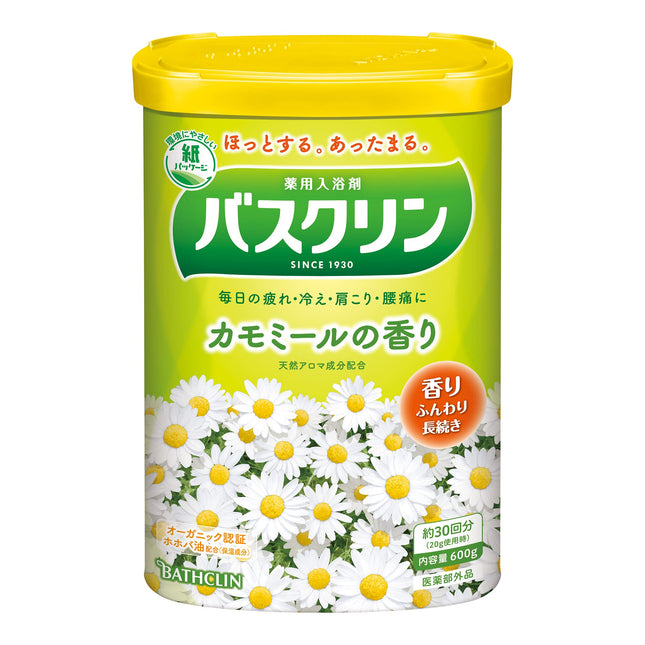 (Non-medicinal products) Bathclin bath salt Chamomile scent 600g (about 30 times) Fatigue recovery